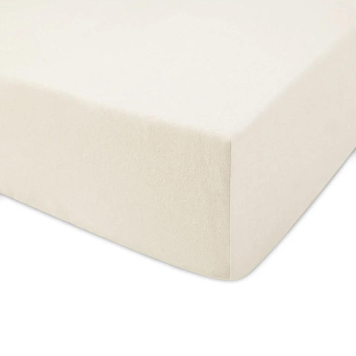 Prześcieradło ecru jersey z gumką 160x200