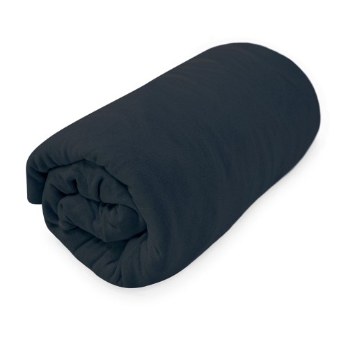 Prześcieradło granatowe jersey z gumką BASIC 160x200