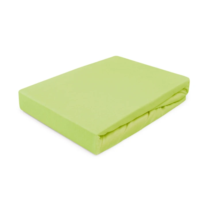 Prześcieradło limonka jersey z gumką 160x200