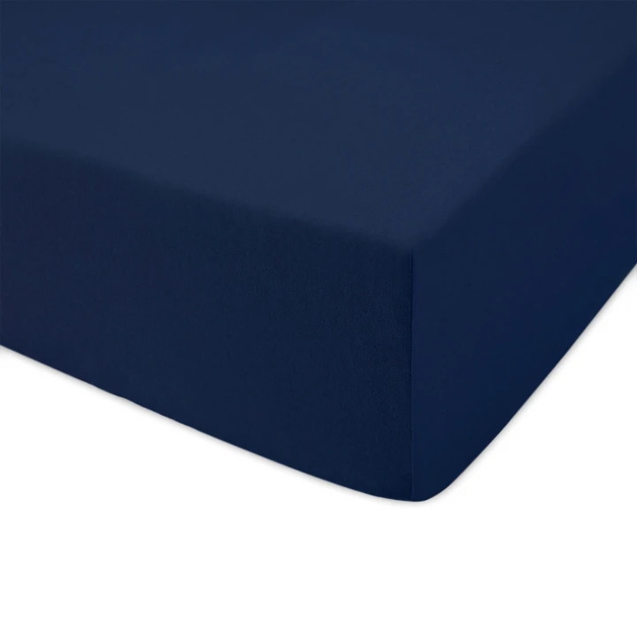 Prześcieradło granatowe jersey z gumką 180x200