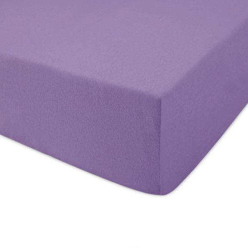 Prześcieradło fioletowe jersey z gumką 220x200