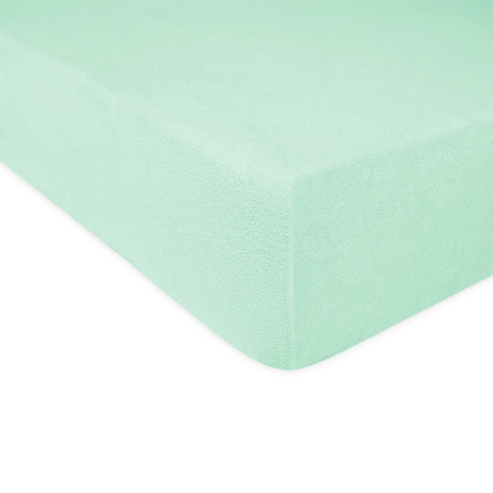 Prześcieradło frotte miętowe z gumką 160x200