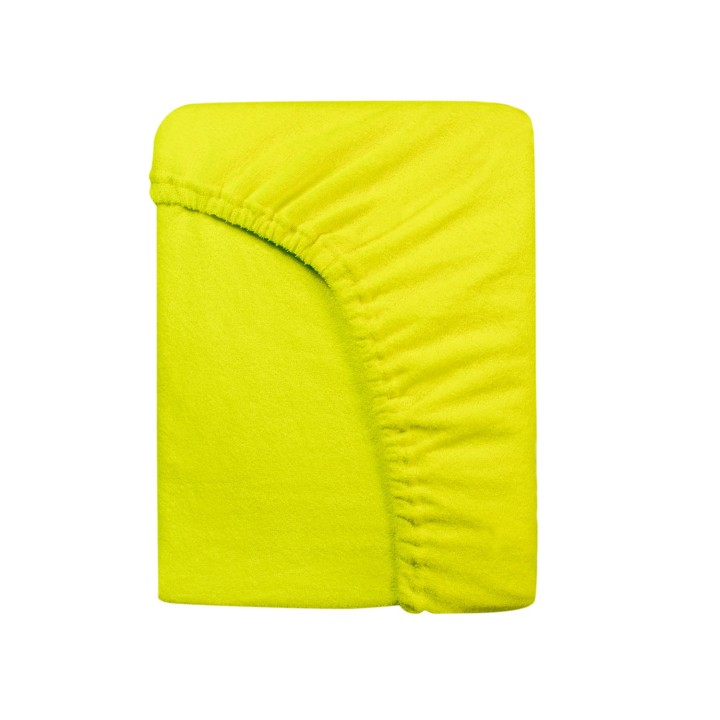 Prześcieradło frotte limonka z gumką 160x200