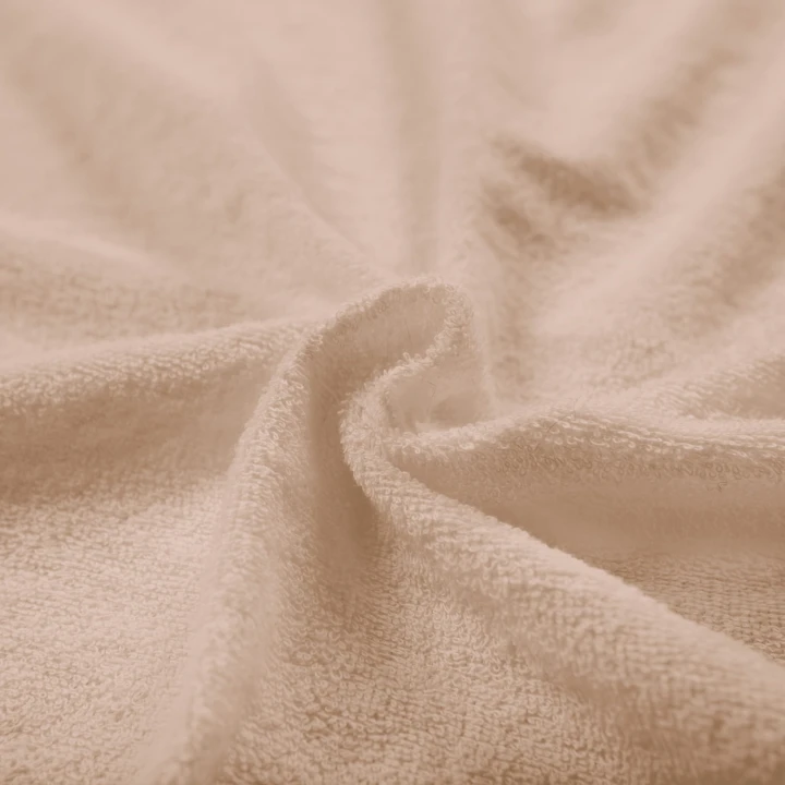 Prześcieradło frotte beżowe z gumką 160x200