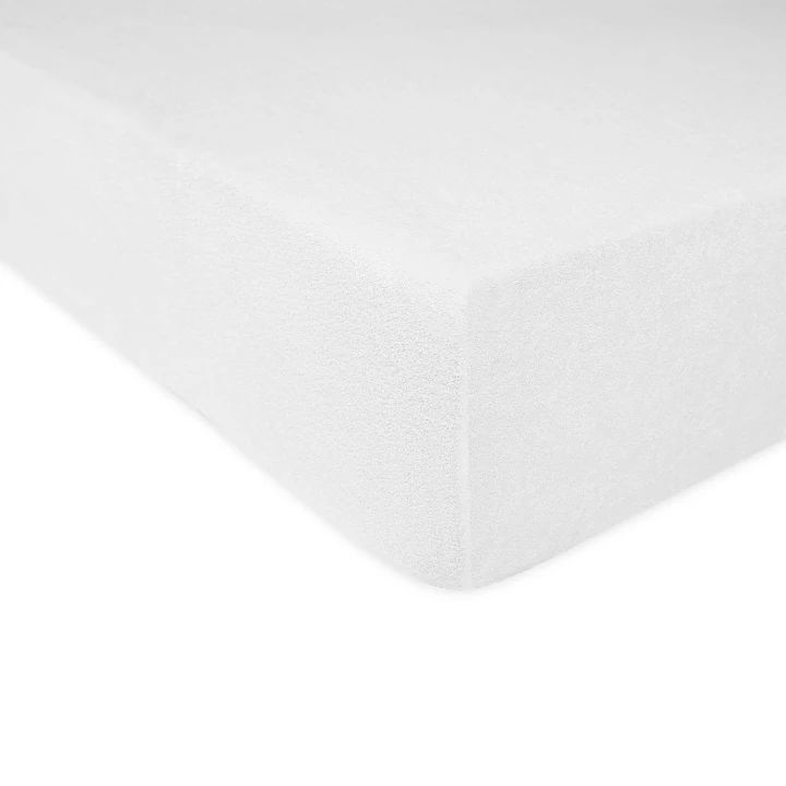 Prześcieradło frotte białe z gumką 220x200