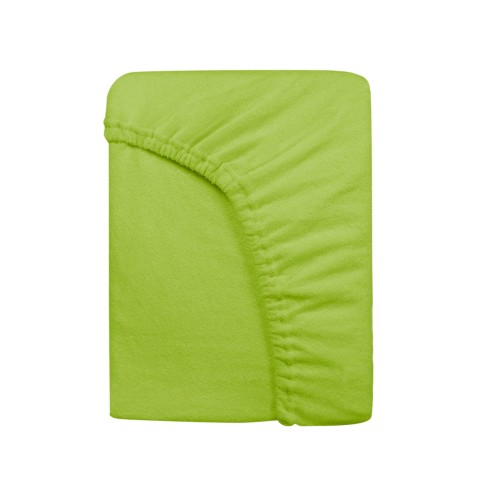 Prześcieradło frotte zielone z gumką 220x200