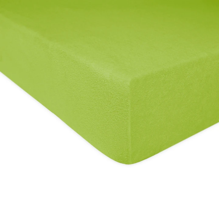 Prześcieradło frotte zielone z gumką 220x200