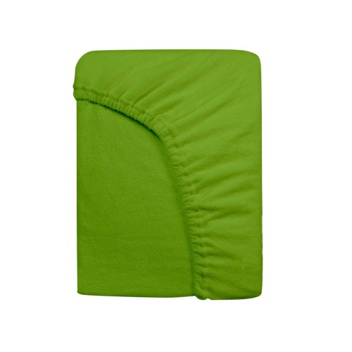 Prześcieradło frotte zielone z gumką 220x200
