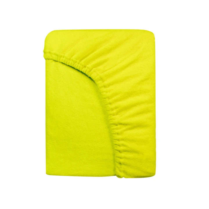 Prześcieradło frotte limonka z gumką 220x200