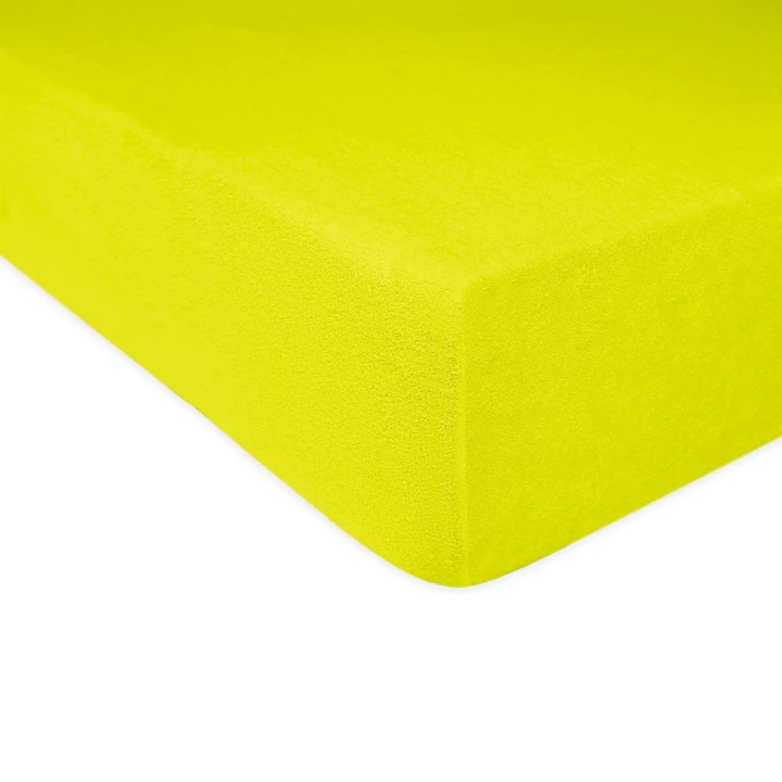 Prześcieradło frotte limonka z gumką 220x200
