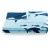 Ręcznik SHOAL kolor błękitny przód welur, tył frotte 90x180 decoking