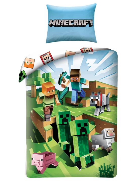 Pościel bawełna 160x200 Minecraft Creative