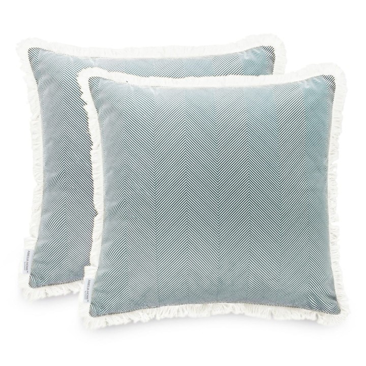 Poszewka dekoracyjna CLEAR kolor butelkowa zieleń drukowany motyw boho velvet 45x45 ameliahome