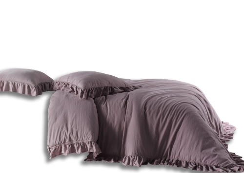 Pościel bawełniana blady róż 220X200 STONEWASHED