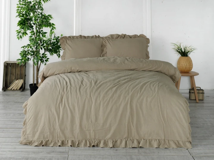 Pościel bawełniana OXFORDTAN 220X200 STONEWASHED na prezent