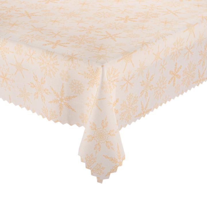 Obrus świąteczny w śnieżynki 220x120 wybierz rozmiar