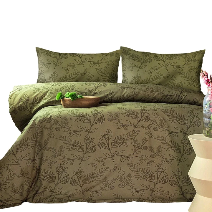 Pościel satyna bawełniana GREEN 220x200 LUXURY