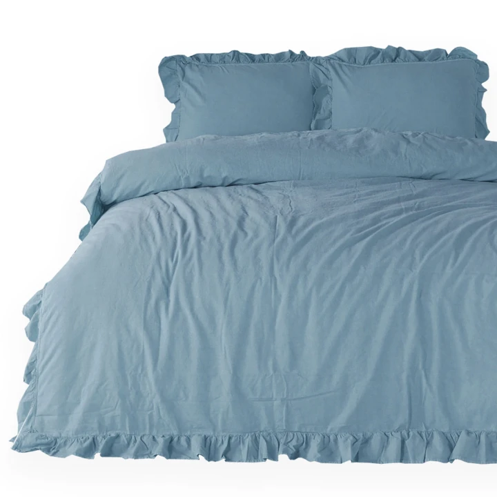 Pościel bawełniana BLUE 220X200 STONEWASHED