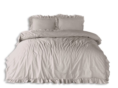 Pościel bawełniana NATURAL CREAM 220X200 STONEWASHED