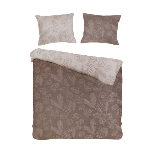 Pościel bawełniana BAHAMA  kolor brązowy 160x200  JACQUARD