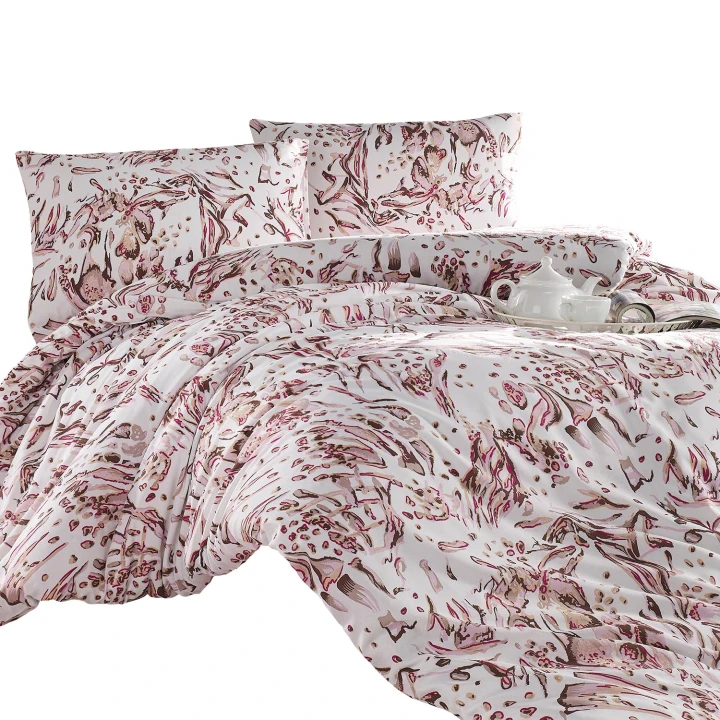 Pościel bawełniana TAVRA PINK rozmiar 200x220 COTTONLOVE EXCLUSIVE