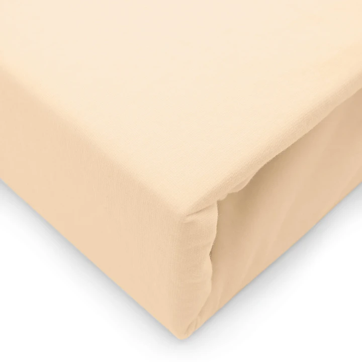 Prześcieradło jersey elastan z gumką kolor piaskowy 180x200x30