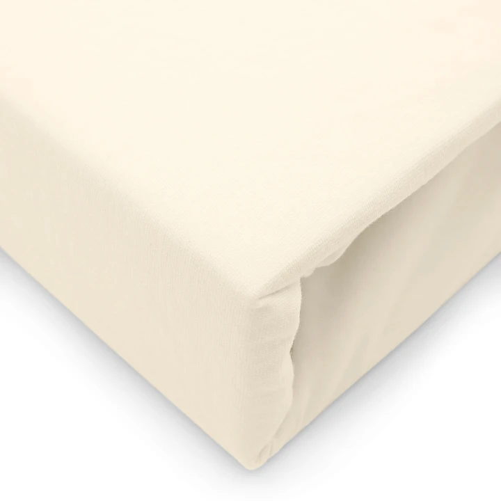 Prześcieradło jersey elastan z gumką ecru 220x200x30