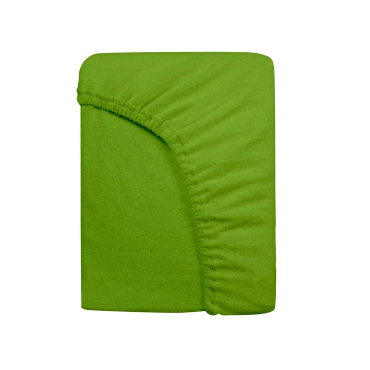 Prześcieradło zielone frotte z gumką 180x200