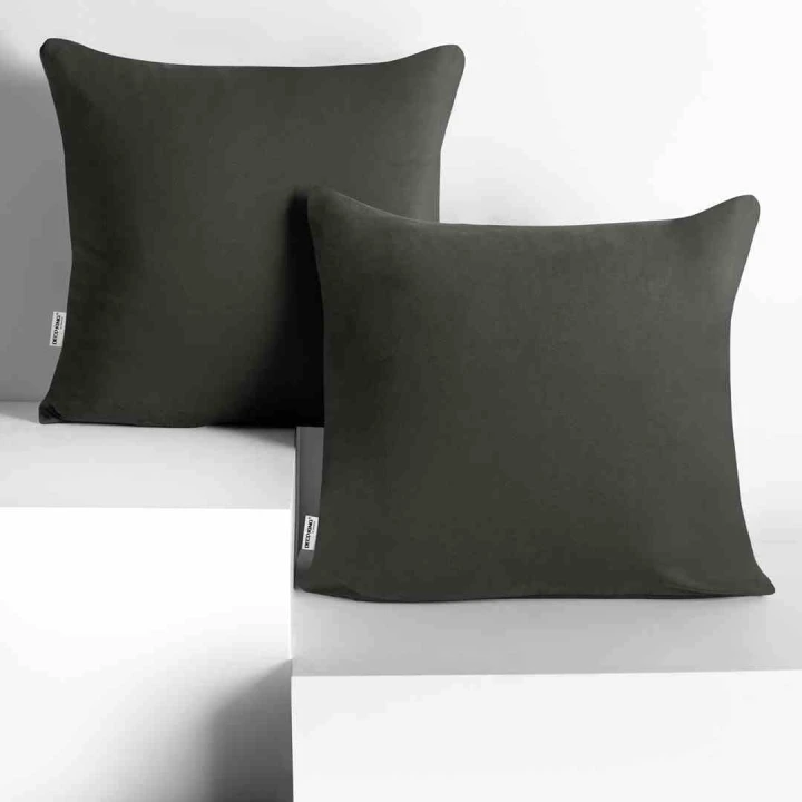 Poszewka dekoracyjna AMBER kolor grafitowy styl klasyczny materiał jersey 2szt. 40x40 DecoKing