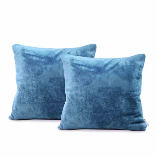 Poszewka dekoracyjna MIC 45x45 cm w kolorze indygo, gładka, klasyczny styl, DecoKing