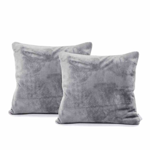 Poszewka dekoracyjna MIC 45x45 cm szara gładka klasyczna styl DecoKing