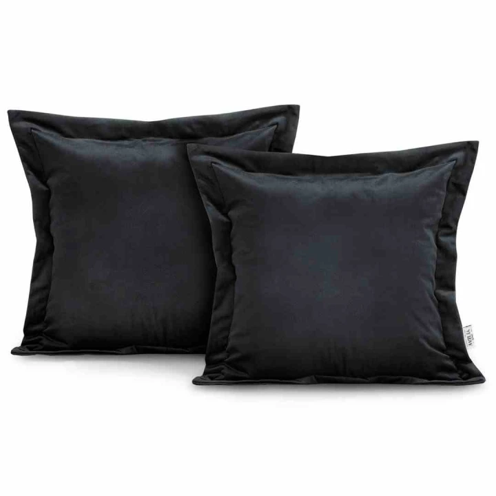 Poszewka dekoracyjna VELVET kolor czarny styl glamour velvet 2szt. 45x45 ameliahome