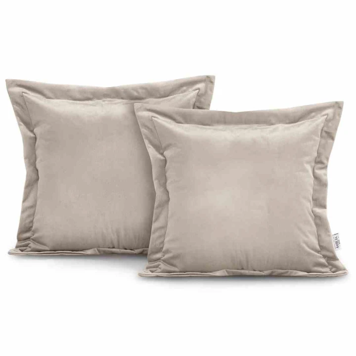 Poszewka dekoracyjna VELVET kolor kremowy styl glamour velvet 2szt. 45x45 ameliahome