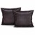 Poszewka dekoracyjna VELVET brązowa 45x45 cm - styl glamour, dwustronna, AmeliaHome
