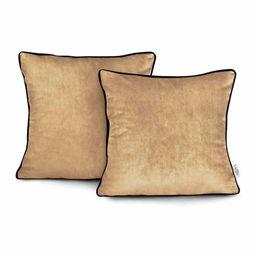 Poszewka dekoracyjna VELVET kolor musztardowy styl glamour velvet 2szt. 45x45 ameliahome