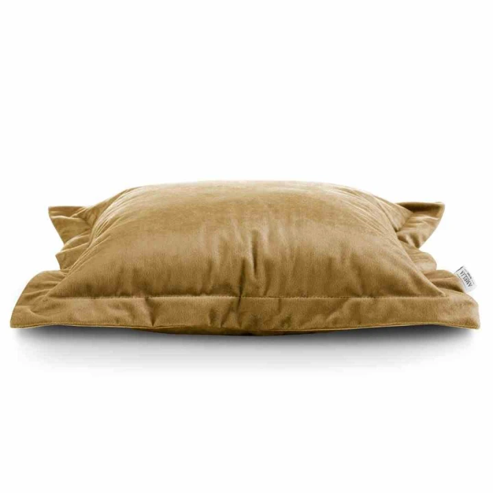 Poszewka dekoracyjna VELVET musztardowa 45x45 cm, styl glamour, dwustronna, AmeliaHome