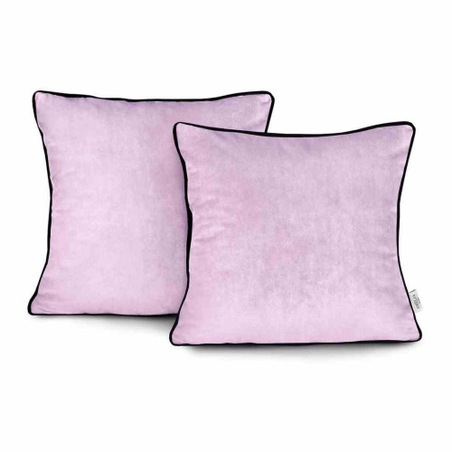 Poszewka dekoracyjna z welwetu w kolorze pudrowego różu 45x45 cm AmeliaHome