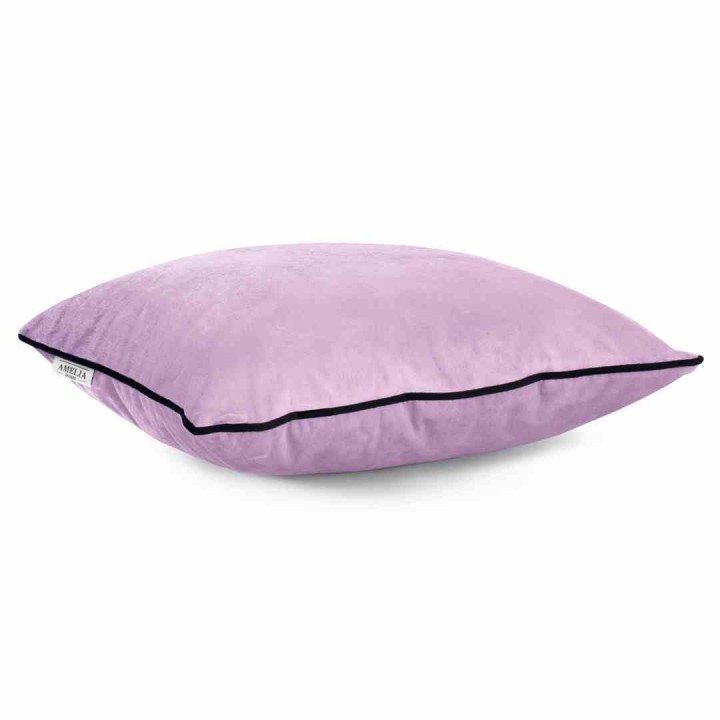 Poszewka dekoracyjna z welwetu w kolorze pudrowego różu 45x45 cm AmeliaHome