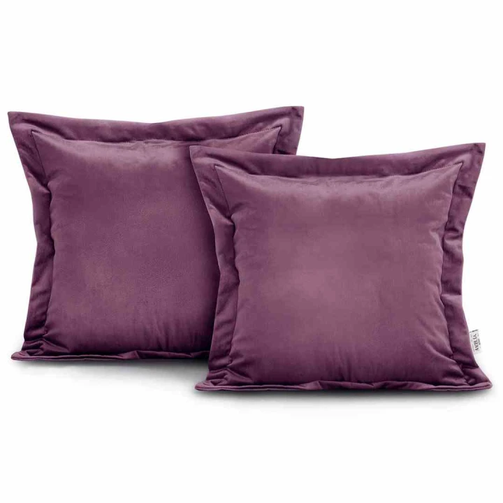 Poszewka dekoracyjna VELVET kolor fioletowy styl glamour velvet 2szt. 45x45 ameliahome