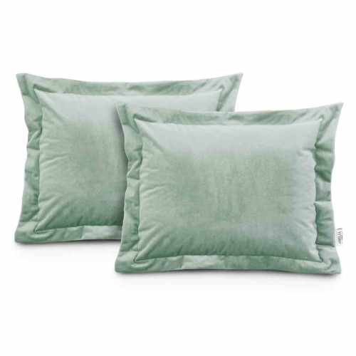 Poszewka dekoracyjna VELVET kolor miętowy styl glamour velvet 2szt. 50x70 ameliahome
