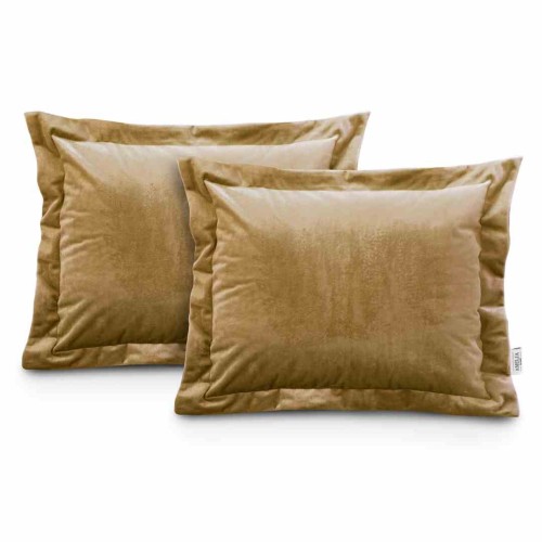Poszewka dekoracyjna VELVET kolor musztardowy styl glamour velvet 2szt. 50x70 ameliahome