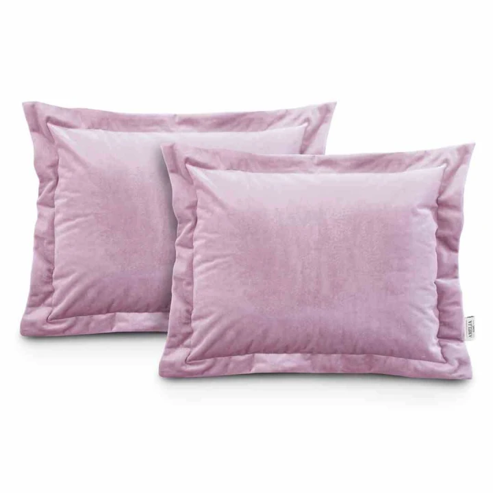 Poszewka dekoracyjna VELVET kolor pudrowy róż styl glamour velvet 2szt. 50x70 ameliahome