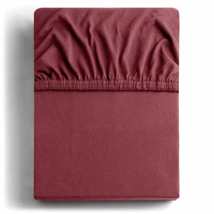 Prześcieradło AMBER kolor różowy styl klasyczny materiał jersey 180x200 DecoKing