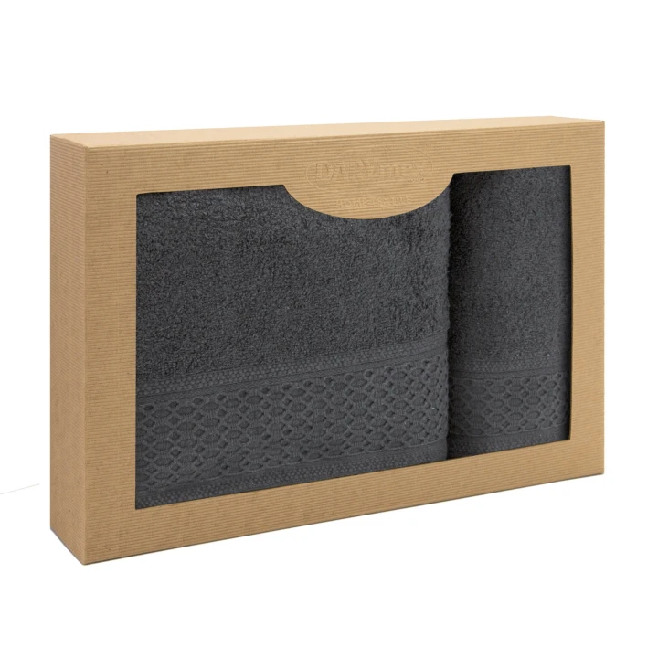 Ręczniki bawełniane 100% Solano ciemny popiel 50x90+70x140