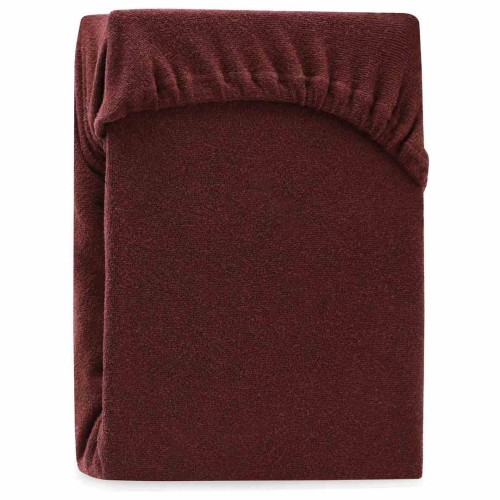 Prześcieradło z gumką RUBY w kolorze brązowym, 100-120x200 cm, materiał frotte, styl klasyczny, AmeliaHome