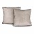 Poszewka dekoracyjna VELVET beżowa z lamówką 45x45 cm - styl glamour, 2 szt. AmeliaHome