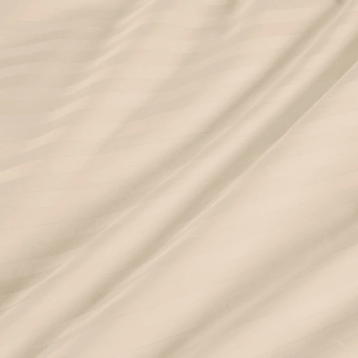 Ekskluzywna pościel satynowa CIZGILI w kolorze cappuccino, rozmiar 160x200 cm