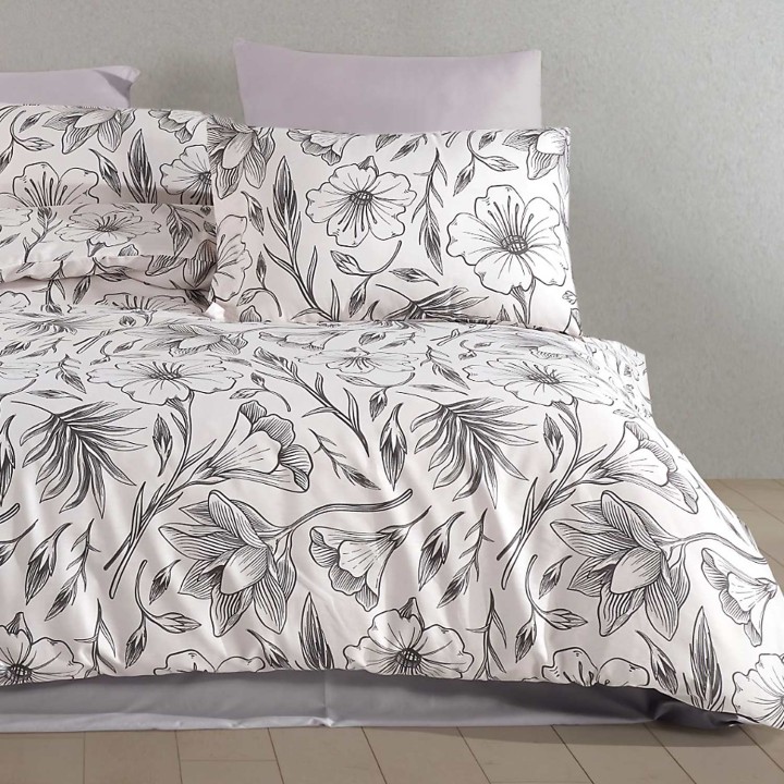 Elegancka pościel bawełniana satynowa CARINA 160x200 - zestaw premium dla komfortowego snu