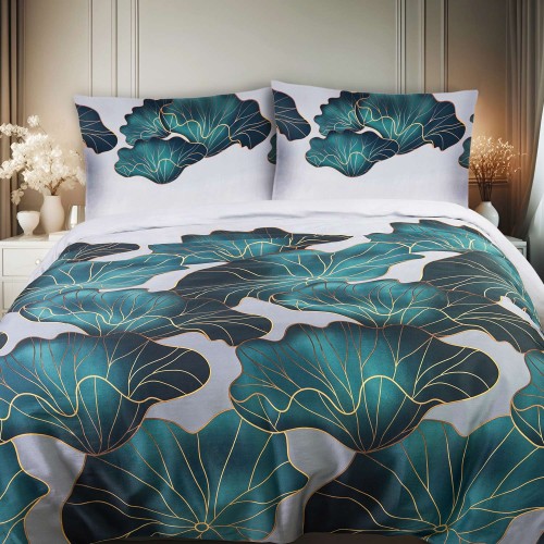 Elegancka pościel satynowa z bawełny 140x200 cm + poszewka 70x80 cm