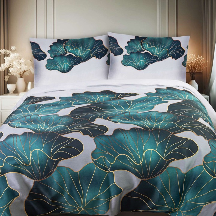 Elegancka pościel satynowa z bawełny 140x200 cm + poszewka 70x80 cm